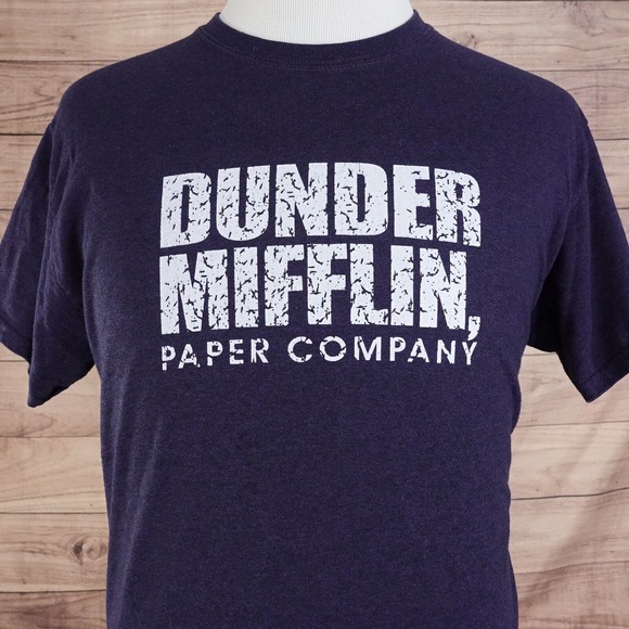 DUNDER MIFFLIN PAPER COMPANY CO THE OFFICE TV SHORT FUNNY HUOR T-SHIRT SZ L - Picture 1 of 5